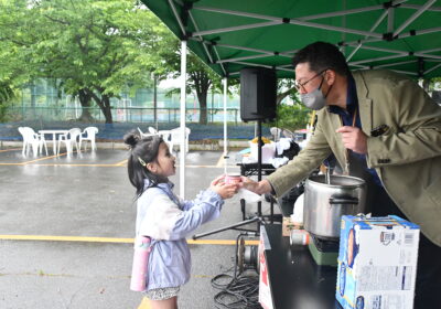 終了後、温かいココアで和むひととき