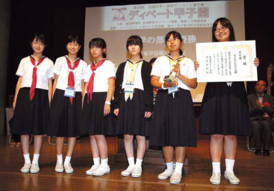 ディベート甲子園（全国大会）の様子。写真は女子聖学院中高が全国大会の会場として使われ、準優勝した時の物。